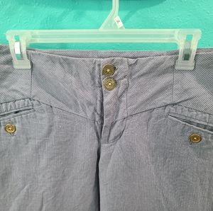 Anthropologie Elevenses wide leg pants anchor buttons